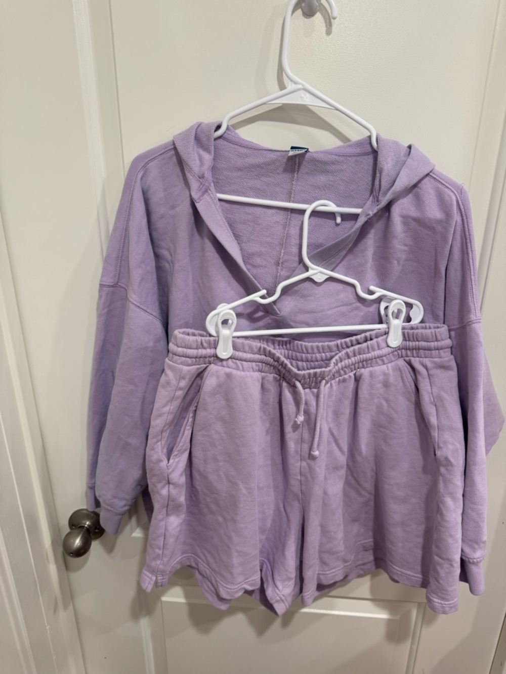 Old Navy Lavender Pullover Hoodie and short set